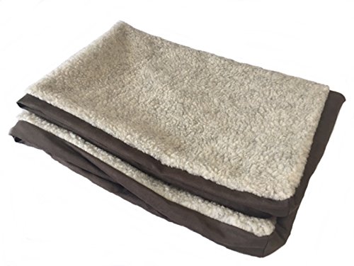 PnH Unterseite® Orthopädisches Hundebett Memory Foam, Cosy Sherpa Fleece mit strapazierfähig Velourslederimitat Seiten, großzügige 6 cm tief, große & kleine Größen erhältlich, Ersatzbezüge erhältlich von PnH