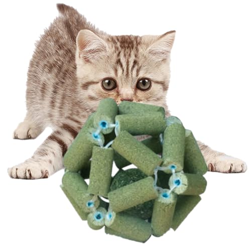 Natürliches Katzenminz-Ball Spielzeug für Katze Lecken Minze für Haustier Katze Kauspielzeug Beißball für Katze Unterhaltung Katze Minze von Pnuokn