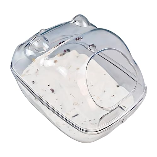 Pnuokn Hamster-Badewannen-Behälter, transparent, für Junior-Rennmäuse, leicht zu reinigen von Pnuokn