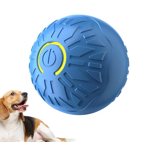 Poartiule Peppy Ball Katze, Rollball für Hunde - Elektrischer aktiver Rollball für Hunde | LED-Blitzlichter, bewegungsaktiviertes interaktives Spielzeug, automatisch wiederaufladbares, schwungvolles von Poartiule