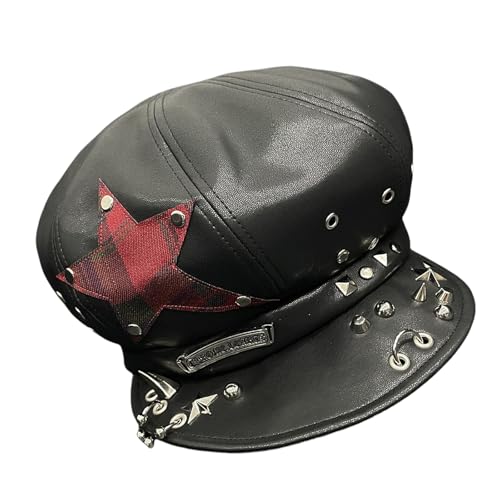 2000er Jahre Hundeohr Puse Für Erwachsene Punk Oktagonal Casquettes Street Tragen Hiphop Kappen Für Outdoor Aktivität Sonnensicher von Pocoiau