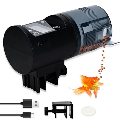 Podazz Futterautomat für Aquarium Automat Fische Futterspender – USB-wiederaufladbar, 200 ml, großes Fassungsvermögen, für Aquarium, Futterzeitanzeige, feuchtigkeitsbeständig für Urlaub Podazz Futterautomat für Aquarium Automat Fische Futterspender – USB-wiederaufladbar, 200 ml, großes Fassungsvermögen, für Aquarium, Futterzeitanzeige, feuchtigkeitsbeständig für Urlaub von Podazz