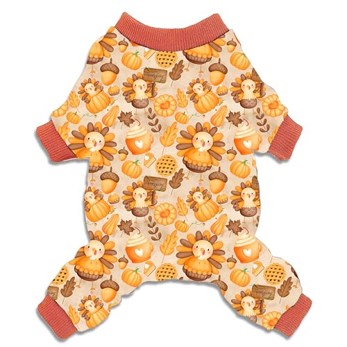 Herbst Hund Katze Bekleidung Thanksgiving Urlaub Bekleidung Shirt Jumpsuits mit Ärmeln für Jungen und Mädchen Kleine Haustier Welpen Doggie von Pohshido