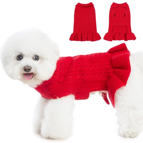 Poifzew Dicker Hundepullover, atmungsaktives Fleece, Katzenkleidung, klassischer V-Ausschnitt, Hundepullover für große Hunde, Mädchen, Jungen, Halloween, Weihnachten, Urlaub, Haustier-Outfits, von Poifzew