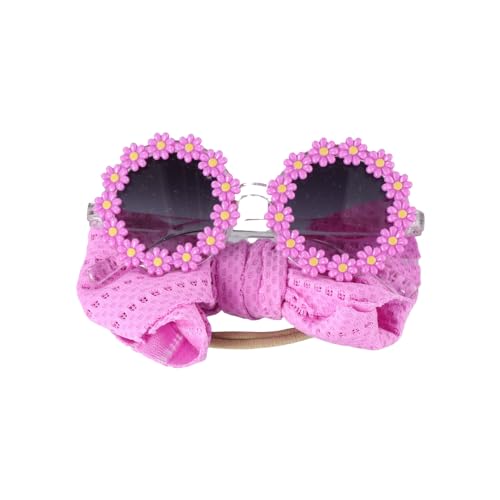 2 Teile/Set Haustier Hund Bogen Stirnband Sonnenblume Sonnenbrille Niedlich Sommer Strand Haustier Zubehör Hund Katze Party Kostüm Foto Requisiten (Lila) von Pokinge