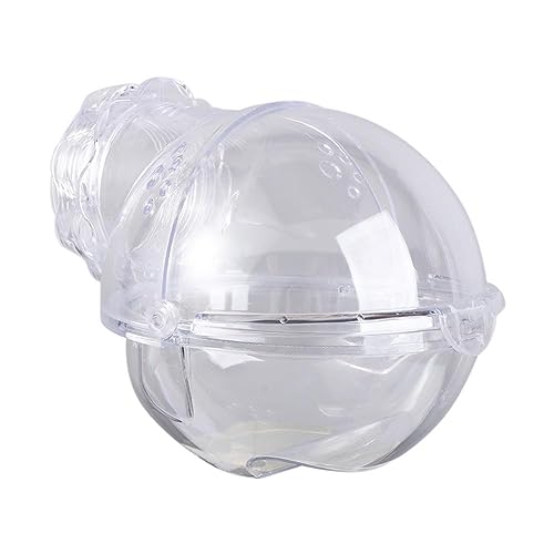 Pokinge 1 x niedlicher, transparenter runder Hamster-Badball aus Acryl, multifunktionales Haustierwerkzeug für Hamster-Badutensilien von Pokinge