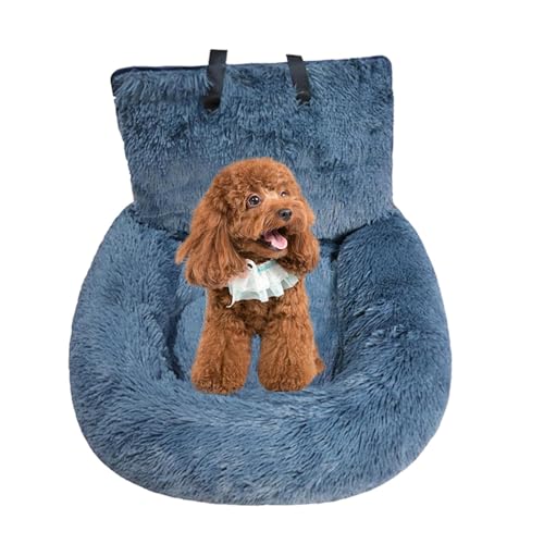 Dog Car Seat | Dog Car Bed | Car Dog Seat | Dog Car Chair | Cotton Dog Car Seat | Car Dog Seat Cover | Soft & Detachable Dog Booster Seat with Leash & Strap | Washable for Dog Travel & Home Bed von Pokronc