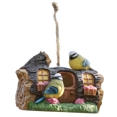 Garden Bird House | Outdoor Bird Shelter | Resin Birdhouse | Hangable Birdhouse | Bird Watching House | Charming Garden Birdhouse | Nature-Inspired Birdhouses for Patio & Yard von Pokronc