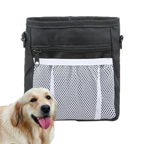 Hundetrainingstasche mit Hüftgurt, multifunktionale Hunde-Geldbörse, Leckerli-Tasche mit Kotbeutelspender, 3 Möglichkeiten, verschleißfest gegen Kratzer, verstellbar, 18 x 14 x 5 cm, für von Pokronc