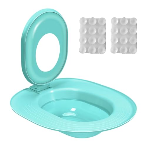 Katzen-Toilettentrainer-Set, tragbares Katzen-Toilettentraining, Toiletten-Katzenklo-Trainer, schnelle Installation, leicht zu reinigen, blau und rosa, 300 g, für Katzen- und Haustierpflege von Pokronc