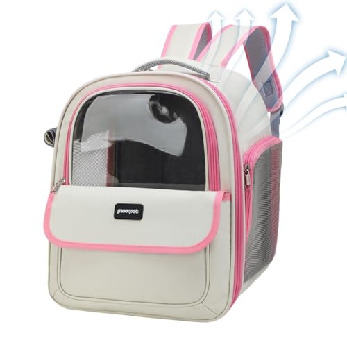 Katzenrucksack, Belüfteter Luftpolster-Haustierrucksack, Luftpolster-Transporttasche Für Haustiere, Atmungsaktiv, Leicht, 12,99 X 9,84 X 15,75 Zoll Für Katzen, Kleine Hunde Und Welpen Unter 7 Kg von Pokronc