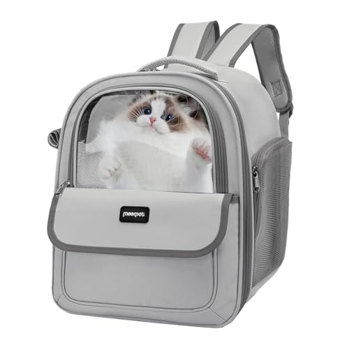 Katzenrucksack, Belüfteter Luftpolster-Haustierrucksack, Luftpolster-Transporttasche Für Haustiere, Atmungsaktiv, Leicht, 12,99 X 9,84 X 15,75 Zoll Für Katzen, Kleine Hunde Und Welpen Unter 7 Kg von Pokronc