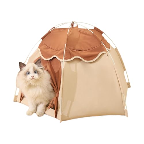 Katzenzelt, Haustierhaus-Zelt mit Kissen, gemütliches Katzenhöhlennest, faltbares Haustierhaus, atmungsaktives Versteck, 62 x 52 cm für kleine Tiere Katzenzelt, Haustierhaus-Zelt mit Kissen, gemütliches Katzenhöhlennest, faltbares Haustierhaus, atmungsaktives Versteck, 62 x 52 cm für kleine Tiere von Pokronc