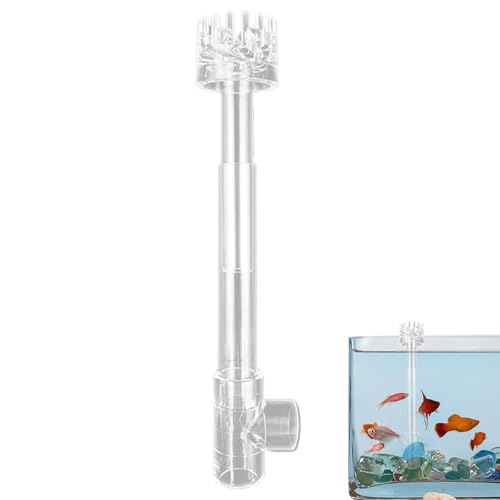 Pokronc Aquarium Ölfilm Skimmer, Transparent Acryl Skimmer Schwimmender Korb Aquarium Filter Wasser Klarheit Enhancer Fish Tank Oil Remover Direct Access Tee Ellenbogen für Aquarium von Pokronc