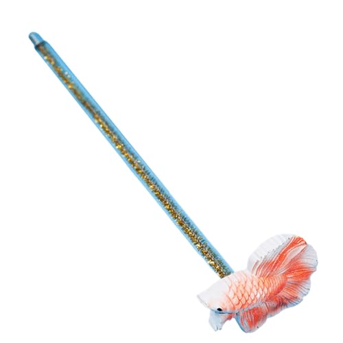 Pokronc Aquarium-Stick-Spielzeug, Betta-Trainingsstab,Simulation Betta Trainingsstab Spielzeug - Wunderschön gestaltetes Aquariumzubehör für kleine Aquarien und Aquarien von Pokronc