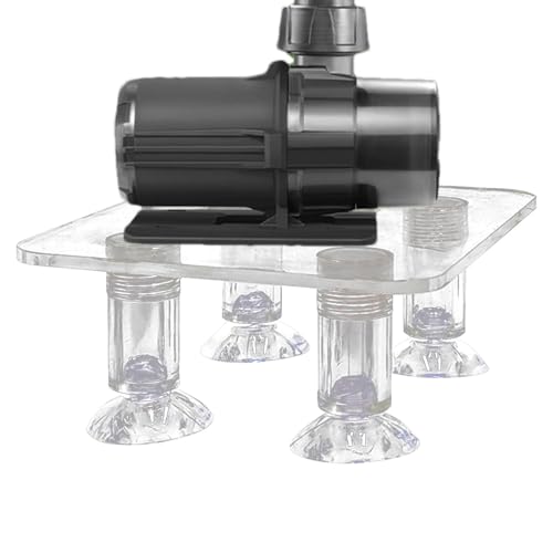 Pokronc Aquariumpumpenständer, Stockdes Wasserpumpensteiger, Aquariumzubehör, Leicht Und Rauschreduzierter Vibrationsreduzierung Und Anti-Slip, Transparent, Für Verbesserte Funktionen des Fischtanks von Pokronc