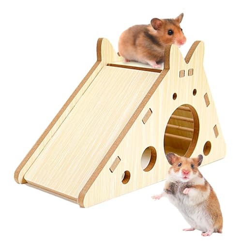 Pokronc Hamster-Holzhaus-Versteck, Hamster-Labyrinth-Holzhaus - Eckversteckkäfig für Hamster,Tierversteck Hamsterhaus für Zwerghamster, Mäuse, Eichhörnchen von Pokronc