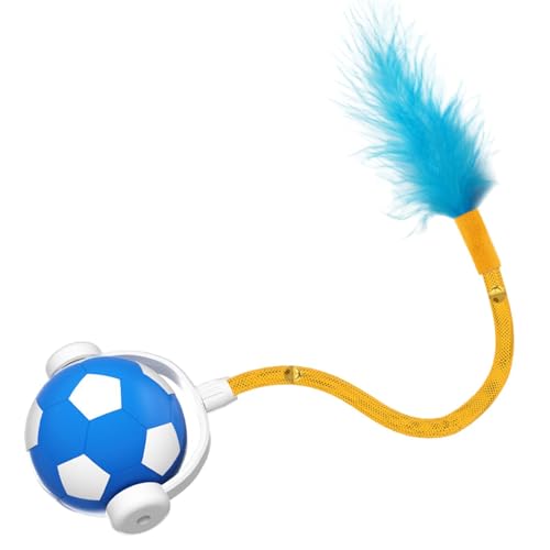 Pokronc Rolling Dog Balls Spielzeug | Interaktives Welpenspielzeug | Rollball bewegungsaktiviertes Haustier-Übungsspielzeug | Wiederaufladbar | Leichtes Haustierballspielzeug | Blau und Weiß | Für von Pokronc