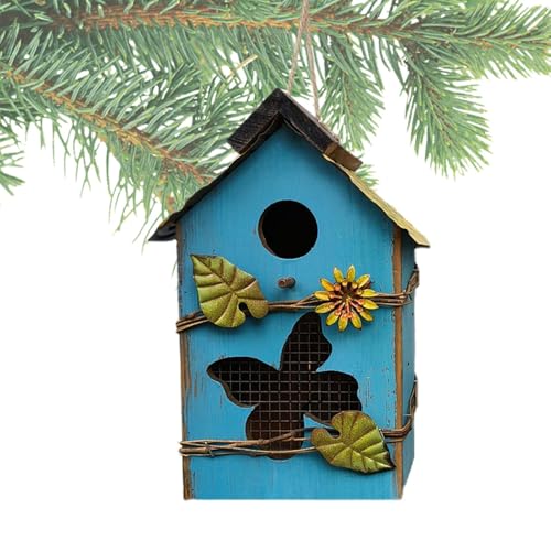 Pokronc Wood Bird House | Wood Cute Hangable Birdhouses for Outdoor,Decorative Protective Bird Cage, Multifunctional Garden Decor for Outdoor Patio Park von Pokronc