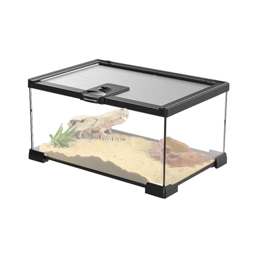 Reptilien-Glas-Terrarium, Reptilien-Tank, Regenwald-Landschafts-Aquarium, sicher und ausbruchsicher, einfache Wartung und Belüftung, 30 x 20 x 15 cm, 30 x 20 x 20 cm, für Schlinggeeckos, Eidechsen von Pokronc