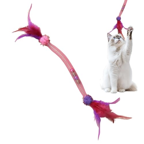 Poludatly Cat Catnip Bite Toy, Cat Chew Bite Rope, Feather Cats Toys, Cat Nip Cat String Toys, Cat Interactive Chew Tething Toy Rope, Bored Kitten Teaser For Room von Poludatly