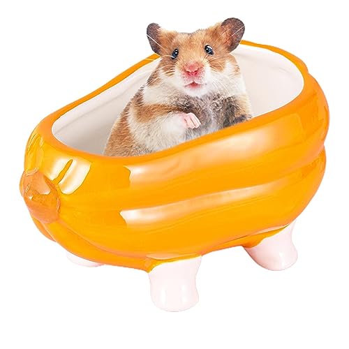 Hamsterschale,Futternapf und Wassernapf aus Keramik | Haustier-Hamsternapf-Badewanne, Halloween-Nest-Wasserflasche, kleine Haustier-Wohnzubehör Pomrone von Pomrone