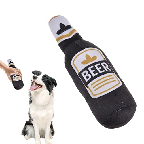 Hundespielzeug Quietschendes Plüsch Hundespielzeug Bierflasche Spielzeug, Kauspielzeug Für Hunde, Quietschendes Hundespielzeug Zähne Reinigung Hund Kauspielzeug Für Welpen, Kleine, Mittlere Große Hund von Pomrone