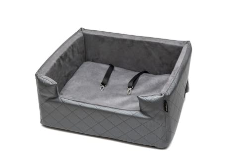 HUNDEAUTOSITZ MIA LUX METALLIC L Farbe hellgrau von Pondlife