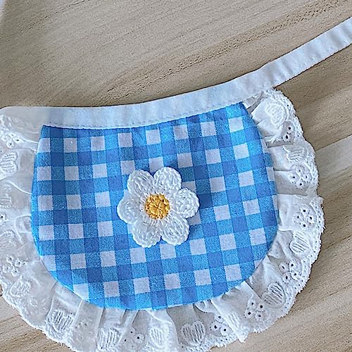 Haustier-Halstuch, Stilvolles Schottisches Karo-Hunde-Lätzchen, Einzigartiges Design für Kleine Hunde, Bandana-Schal (Himmelblau) von Pongnas