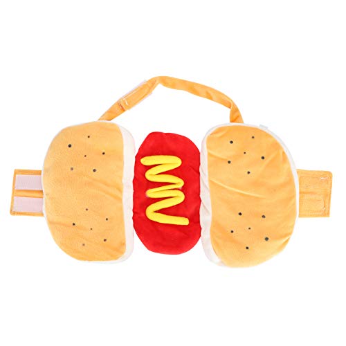 Hot-Dog-Kostüm für Hunde, Baumwolle, Gelb, Halloween-Haustierkleidung, Hundekleidung, Hunde-Halloween-Kostüm, Essen, Hot-Dog-Outfits, Cosplay für Kleine, Mittelgroße und Große (L) von Pongnas