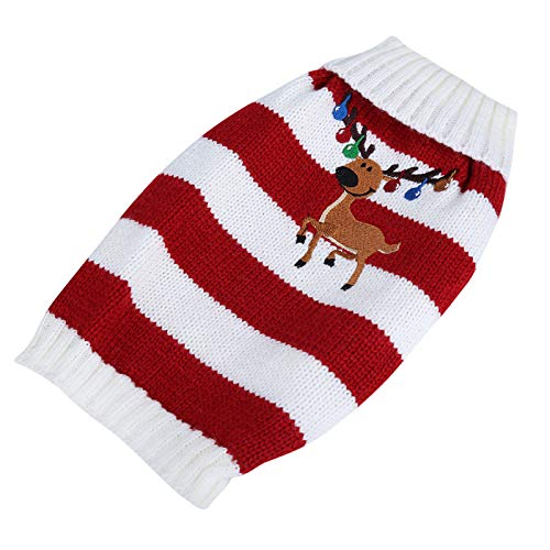 Hunde Pullover, Hündchen Pullover Haustier Warmer Wintermantel Kaltwetter-Kabel-Strickwaren Hunde Kleidung Hunde Kleidung für Kleine Hunde für Kleine Mittelgroße Mädchen Jungen (M) von Pongnas