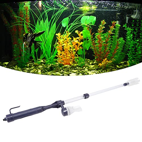 Pongnas Aquarium-Reiniger, Aquarium-Staubsauger, Aquarium-Kiesreiniger, Elektrischer Siphon-Kiesreiniger, Aquarium-Wasserwechsler, Aquarium-Siphon mit Einziehbarem Design Zum Waschen von von Pongnas