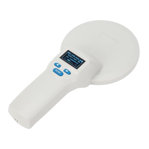 Pongnas Drahtloser Haustier-Mikrochip-Scanner, Tiermarken-Leser, OLED-Display, USB-Anschluss für FDX-B ISO11784 85, Geeignet für Tiermanagement, Ressourcenmanagement von Pongnas