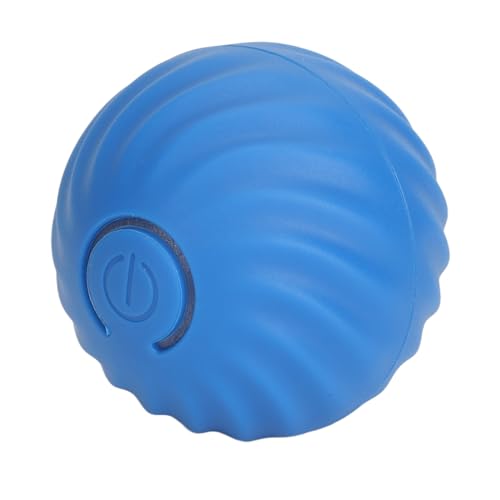 Pongnas Interaktiver Katzenball, Intelligentes LED-Licht, Wiederaufladbar, Automatisch Bewegendes Haustier, Rotierender Rollball für Hunde (BLUE) von Pongnas