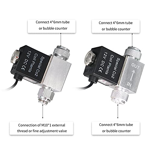 Pongnas Neues Wasserfischbecken, Saubere Tauchmaschine, CO2 DIY 05-Serie, Doppelköpfiges Magnetventil, 12 V Ausgangsspannung, Hält Einem Ausgangsdruck von 6 Kg/0,6 MPa Stand (EU-Stecker von Pongnas