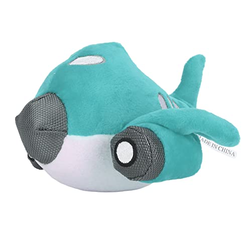 Pongnas Plüsch-Quietschspielzeug für Hunde, Interaktives Plüsch-Kauspielzeug für Welpen, Reißfeste Zähne, Schleifen in Flugzeugform für den Innenbereich (Blue) von Pongnas