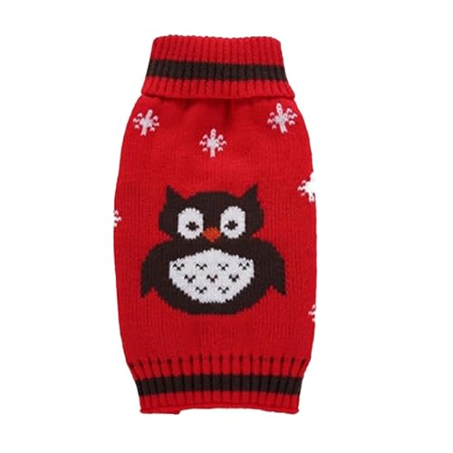 Poo4kark Bequemer Halloween-Strickpullover mit Kürbiskopf für Hunde. Warmer Wickel für den Winter. Perfekte Passform für kuschelige Teddywelpen. (Red, S) von Poo4kark