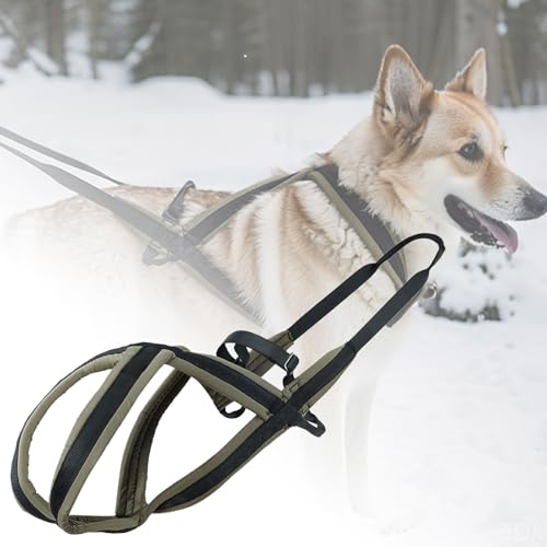 Poo4kark Großes Hundegeschirr mit Leine, kein Ziehen, verstellbare Haustierweste zum Wandern im Freien zum Training (C, 55cm) von Poo4kark