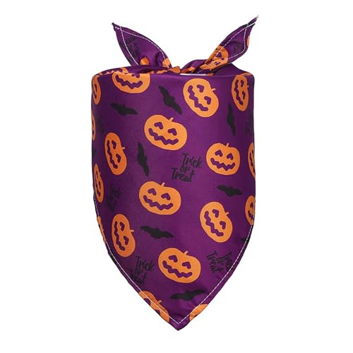 Poo4kark Halloween Halloween-Themen-Hundelätzchen & Katze Hund Dreieck Schal Festliches Hals-Accessoire für Haustiere (Red, S) von Poo4kark