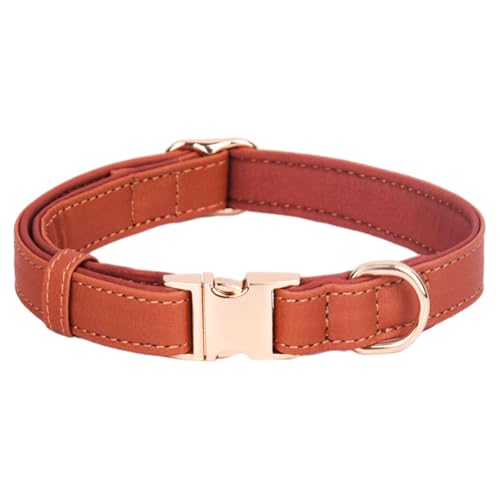 Poo4kark Hundehalsband mit gravierter Metallschnalle, individuell anpassbar, weich gepolstert, reflektierend, für kleine, mittelgroße große Hunderassen, Welpen, 1 Größe, 4 Farben (38,1 (Brown, M) Poo4kark Hundehalsband mit gravierter Metallschnalle, individuell anpassbar, weich gepolstert, reflektierend, für kleine, mittelgroße große Hunderassen, Welpen, 1 Größe, 4 Farben (38,1 (Brown, M) von Poo4kark
