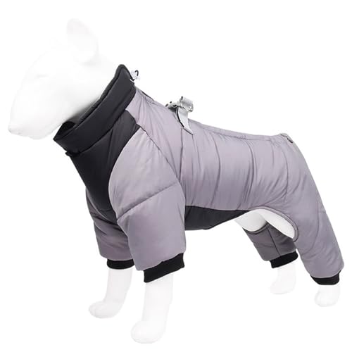 Poo4kark Hundejacke Jacken Gemütlich stilvoll: Dicke, warme Hundekleidung, Weste für die perfekte Winterbekleidung für Ihren Hund (Grey-E, M) von Poo4kark