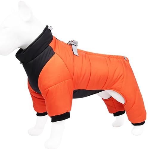 Poo4kark Hundejacke Jacken Gemütlich stilvoll: Dicke, warme Hundekleidung, Weste für die perfekte Winterbekleidung für Ihren Hund (Orange-A, M) von Poo4kark