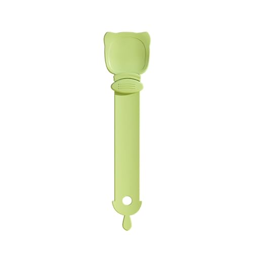 Poo4kark Katze Streifen Feeder Katze Streifen Löffel Katze Nassfutter Löffel Katzenfutter Löffel Hängen Loch Mehrzweck Haustier Löffel Katze Hund Löffel Interaktive Katze (Green, One Size) von Poo4kark