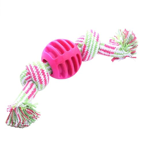 Poo4kark Pet Haustier Hund Baumwolle Seil Doppel Knoten Zähne Reinigung Haustier Kann Nicht (Pink, 20x4cm) von Poo4kark