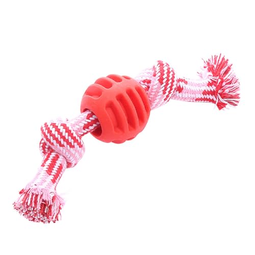 Poo4kark Pet Haustier Hund Baumwolle Seil Doppel Knoten Zähne Reinigung Haustier Kann Nicht (Red, 20x4cm) von Poo4kark