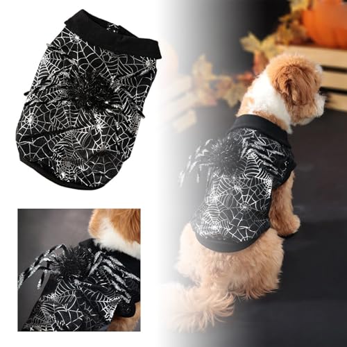 Poo4kark Pet Haustierkleidung Halloween Schwarzer Zweibeinmantel Halloween Party Transformationskostüme Haustier-Anziehkostüme Party Festivalkostüme (A, XL) von Poo4kark