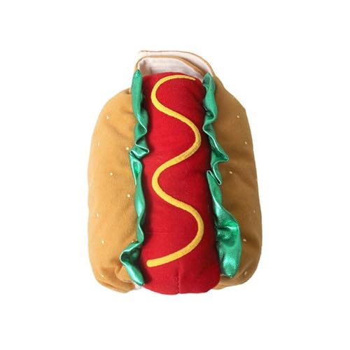 Poo4kark Pet Hot Dog Designs Haustierkostüme Warme Hoodies für Hunde Katzen Weihnachtskostüme Cosplay für Hunde Katzen (B, 23cm) von Poo4kark