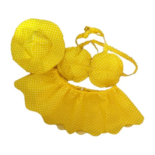 Poo4kark Pet Luau-Gans-Outfit, Gans-Kleidung für die Veranda, Sommer-Luau-Gans-Kleidung für 23 große Gans, Outdoor-Dekor (Bikini) (Yellow, 适合23inch 58.42cm的鸭子) von Poo4kark