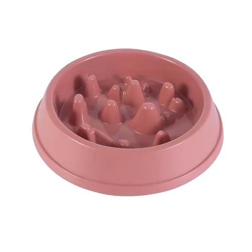 Poo4kark Pet Slow Feeder Hundenapf, Langsame Fütterung, Hundefutternapf, Interaktiver Hunde-Puzzle-Napf, Slow Down Essgeschirr, Slip-Stop-, Hundelecknapf für kleine mittelgroße Hunde (Pink, One Size) von Poo4kark