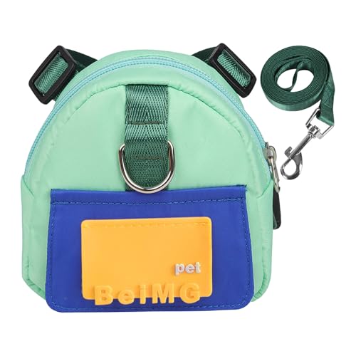 Poo4kark Pet Welpen-Rucksack-Leine für kleine Hunde, Hunde-Rucksack-Geschirr, Auto-Rier für den Außenbereich, Hunderucksack, Hundebrustleine (B, 15x6x15cm) von Poo4kark